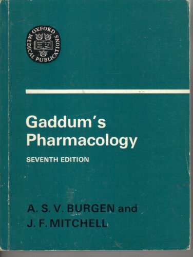 Stock image for Gaddum's pharmacology (Oxford medical publications) for sale by Seagull Books