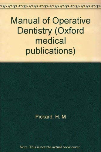 9780192613271: Manual of Operative Dentistry