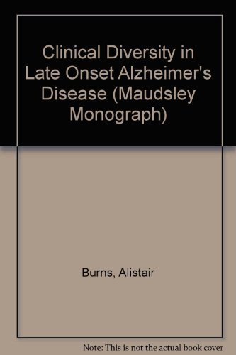 Stock image for Clinical Diversity in Late Onset Alzheimer's Disease for sale by Better World Books: West