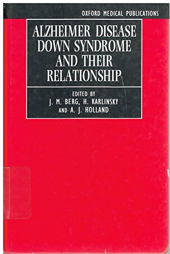 Beispielbild fr Alzheimer Disease, Down Syndrome, and Their Relationship zum Verkauf von Ammareal