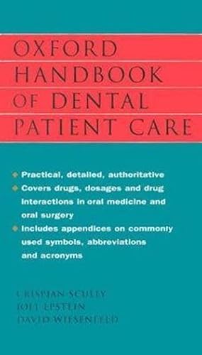 9780192629159: Oxford Handbook of Dental Patient Care (Oxford Handbooks)