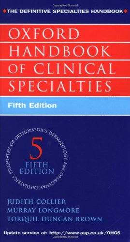 Beispielbild fr Oxford Handbook of Clinical Specialties zum Verkauf von Better World Books