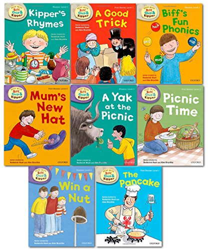 Oxford Reading Tree Read With Biff Chip Kipper Phonics & First Stories Collection 8 Books Set Level 1 & 2 Kipper's Rhymes, Biff's Fun Phonics, A Good Trick, The Pancake, Win a Oxford Reading Tree Read With Biff Chip Kipper Phonics & First Stories Collection 8 Books Set Level 1 & 2 Kipper's Rhymes, Biff's Fun Phonics, A Good Trick, The Pancake, Win a