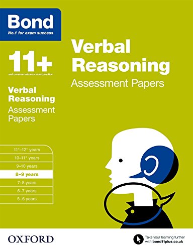 Stock image for Bond 11+: Verbal Reasoning Assessment Papers: 8-9 years for sale by AwesomeBooks