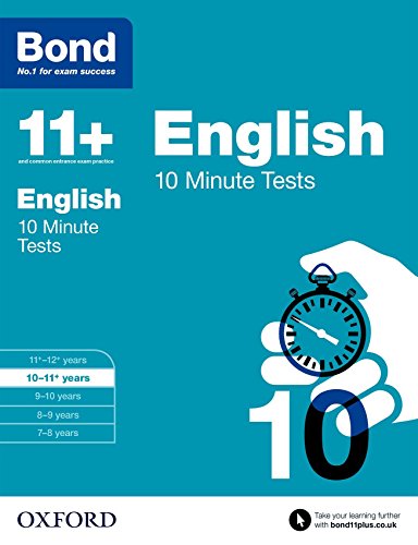 Imagen de archivo de Bond 11+: English 10 Minute Tests: 10-11+ years a la venta por AwesomeBooks