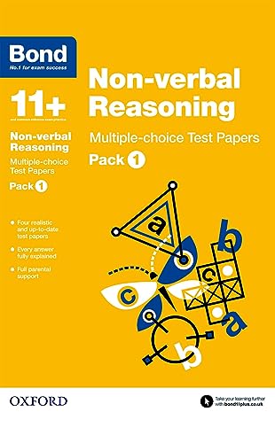 Imagen de archivo de Bond 11+: Non-verbal Reasoning Multiple-choice Test Papers: Pack 1 a la venta por AwesomeBooks