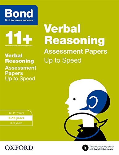 Beispielbild fr Bond 11+: Verbal Reasoning Up to Speed Papers: 9-10 years zum Verkauf von WorldofBooks