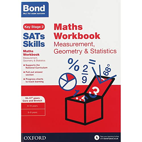 Imagen de archivo de Bond SATs Skills: Maths Workbook: Measurement, Geometry & Statistics 10-11+ Years Core and Stretch a la venta por WorldofBooks