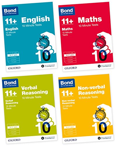 Stock image for Bond 11+: English, Maths, Non-verbal Reasoning, Verbal Reasoning: 10 Minute Tests: 10-11 years Bundle for sale by Revaluation Books