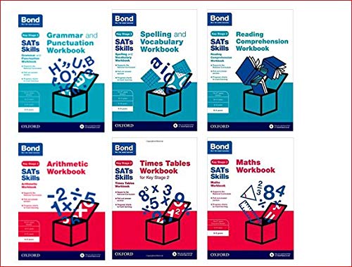 Stock image for Bond SATs Skills 8-9 years Year 4, 6 book collection set Maths & English (Grammar & Punctuation, Spelling, Reading, Arithmetic, Times Tables, Maths) for sale by WorldofBooks