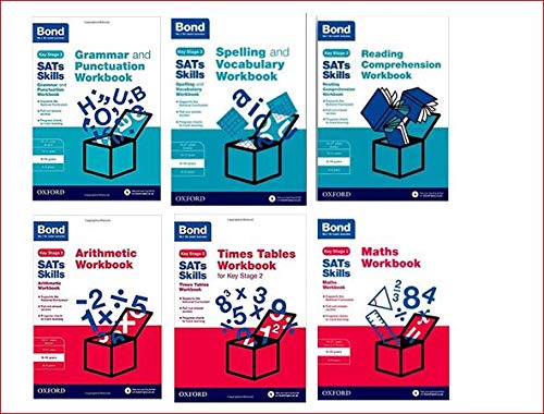 Stock image for Bond SATs Skills 9-10 years Year 5, 6 book collection set Maths & English (Grammar & Punctuation, Spelling, Reading, Arithmetic, Times Tables, Maths) for sale by Goldstone Books
