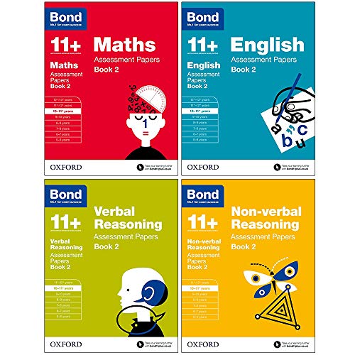 Beispielbild fr Bond 11+: Assessment Papers Book 2 ,10-11+ years Bundle: English, Maths, Non-verbal Reasoning, Verbal Reasoning. zum Verkauf von Revaluation Books