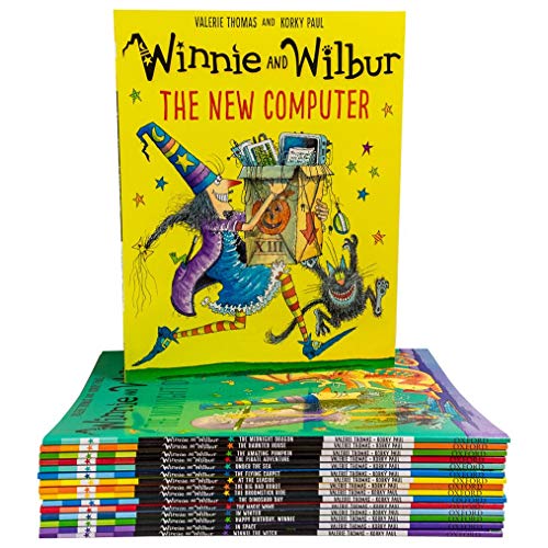 Stock image for Winnie and Wilbur Series 16 Books Bag Collection Set By Valerie Thomas ( Winnie The Witch, The Big Bad Robot, The Broomstick Ride, The Dinosaur Day ,The Magic Wand, In Winter. for sale by SecondSale