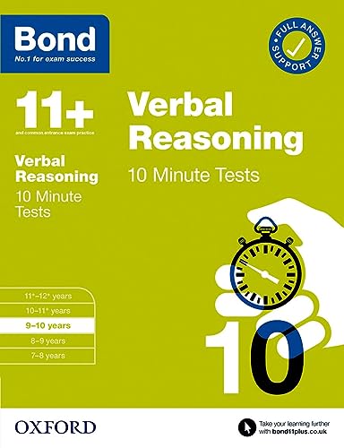 Stock image for Bond 11+ 10 Minute Tests Verbal Reasoning 9-10 years: For 11+ GL assessment and Entrance Exams (Bond: 10 Minute Tests) for sale by WorldofBooks