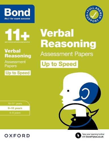 Stock image for Bond 11+: Bond 11+ Verbal Reasoning Up to Speed Assessment Papers With Answer Support 9-10 Years for sale by Blackwell's