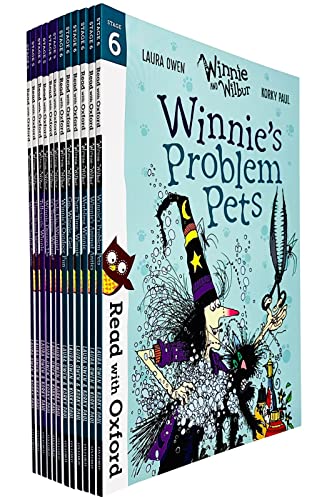 Stock image for Read With Oxford: Winnie and Wilbur 12 Books Collection Set Level Stage 5 & 6 (Age 5 - 6) (Tidy Up,Winnie!, It's Teatime Winnie!, Winnie Dresses Up, Winnie's Outdoor Fun and More) for sale by WorldofBooks
