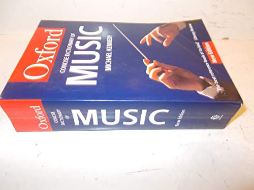9780192800374: The Concise Oxford Dictionary of Music (Oxford Paperback Reference)