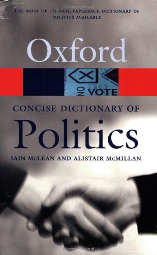 Beispielbild fr The Concise Oxford Dictionary of Politics zum Verkauf von Ammareal