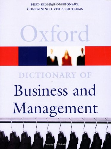 9780192806482: A Dictionary of Business and Management (Oxford Paperback Reference)