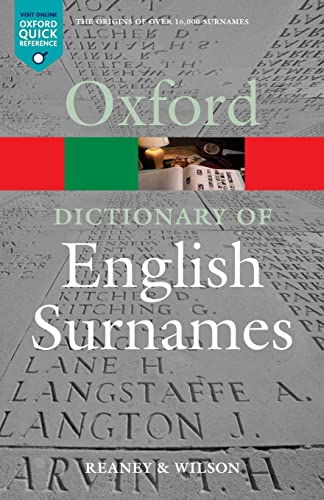 9780192806635: A Dictionary of English Surnames 3/e (Oxford Quick Reference)