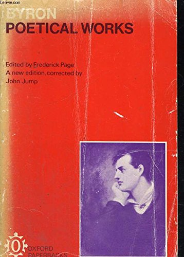 Stock image for Byron: Complete Poetical Works (Oxford Paperbacks) for sale by AwesomeBooks