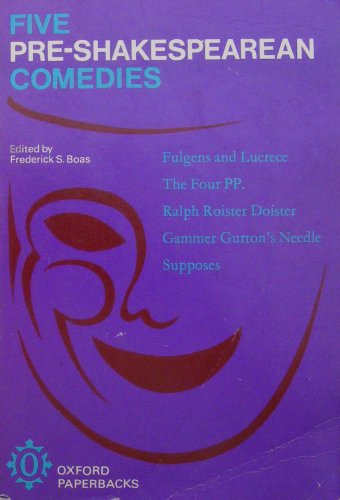 Beispielbild fr Five Pre-Shakespearean Comedies (Oxford Paperbacks) zum Verkauf von Ergodebooks