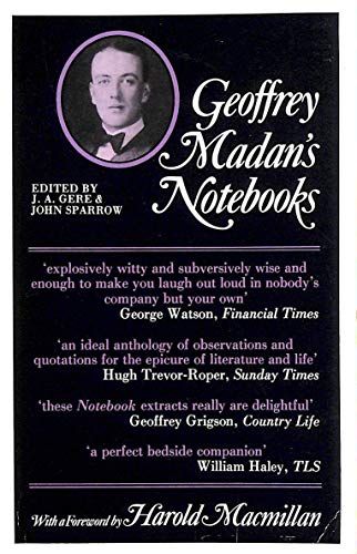 Stock image for Geoffrey Madan's Notebooks (Oxford Paperbacks) for sale by WorldofBooks