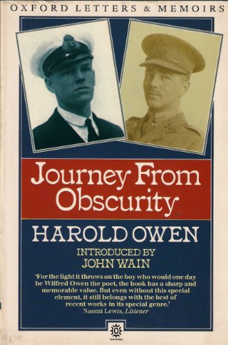 9780192822581: Journey from Obscurity