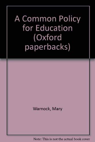 Beispielbild fr A Common Policy for Education (Oxford paperbacks) zum Verkauf von AwesomeBooks