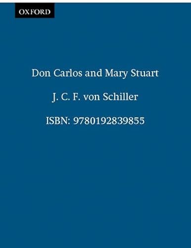 Imagen de archivo de Don Carlos and Mary Stuart a la venta por Better World Books