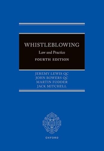 Stock image for Whistleblowing: Law and Practice for sale by Revaluation Books
