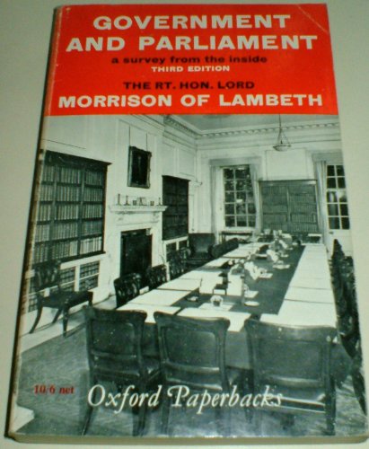 9780192850096: Government and Parliament (Oxford Paperbacks)