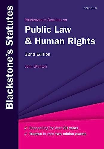Beispielbild fr Blackstone's Statutes on Public Law & Human Rights (Blackstone's Statute Series) zum Verkauf von AwesomeBooks