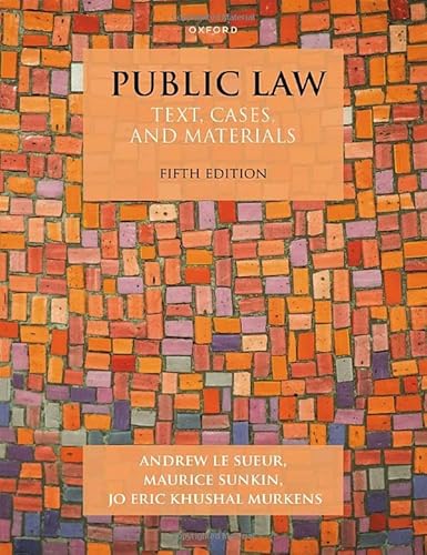 Beispielbild fr Public Law: Text, Cases, and Materials zum Verkauf von Monster Bookshop