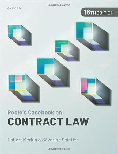 Imagen de archivo de Poole's Casebook on Contract Law a la venta por PBShop.store US