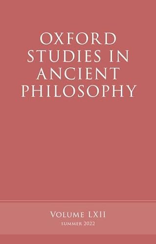 Beispielbild fr Oxford Studies in Ancient Philosophy. Volume 62 zum Verkauf von Blackwell's