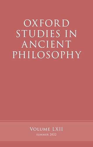 Beispielbild fr Oxford Studies in Ancient Philosophy. Volume 62 zum Verkauf von Blackwell's