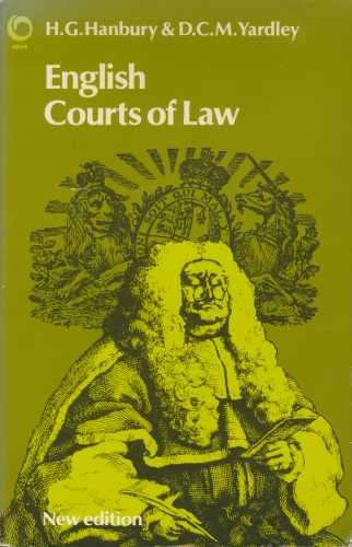 English courts of law (Oxford paperbacks university series) (9780192891266) by Hanbury, Harold Greville