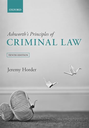 Imagen de archivo de Ashworth's Principles of Criminal Law a la venta por Blackwell's