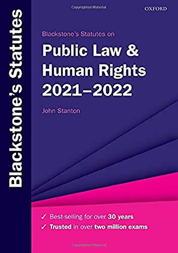 Imagen de archivo de Blackstone's Statutes on Public Law & Human Rights 2021-2022 a la venta por WorldofBooks