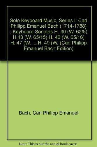 Imagen de archivo de Keyboard Sonatas. Solo Keyboard Music, Series I, Volume 18. Edited by David Schulenberg. a la venta por Travis & Emery Music Bookshop ABA