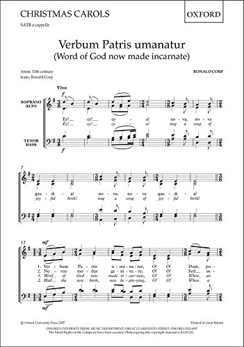 Stock image for Verbum Patris umanatur (Word of God now made incarnate) for sale by GF Books, Inc.