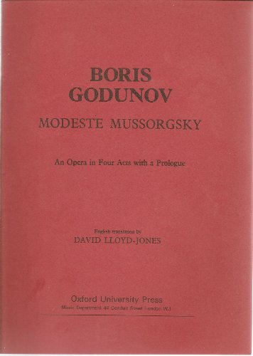 Boris Godunov (9780193377042) by Mussorgsky, Modest; Lloyd-Jones, David