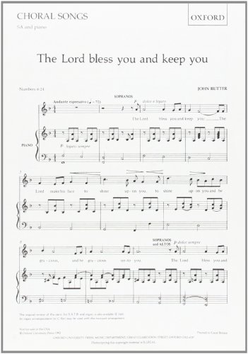 9780193415218: The Lord bless you and keep you: SA vocal score (F major)