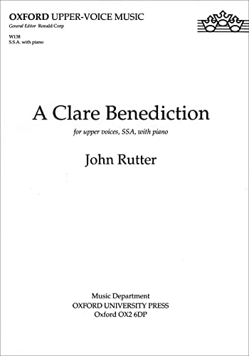 Stock image for A Clare Benediction: SSA vocal score for sale by WorldofBooks