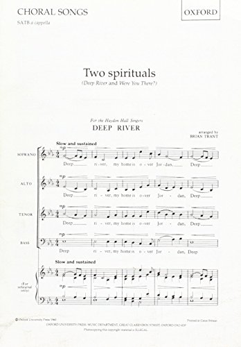 9780193428638: Two Spirituals: Vocal score