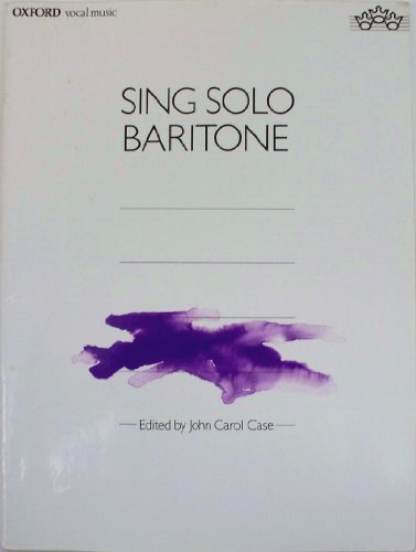 9780193457775: Sing Solo Baritone
