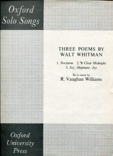 Stock image for Three Poems by Walt Whitman Nocturne, a Clear Midnight, and Joy, Shipmate, Joy for sale by Daedalus Books