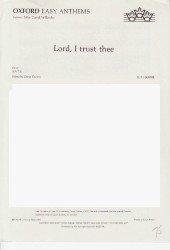 Lord, I Trust Thee, SATB with organ/piano Acc. E110