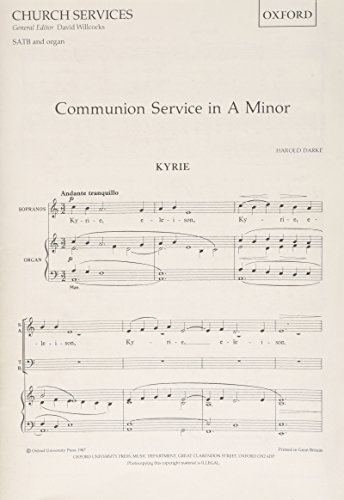 Stock image for Communion Service in a Minor: Vocal Score for sale by Brook Bookstore